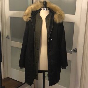 Parka Jacket w/Removable Liner & Fur-lined Hood